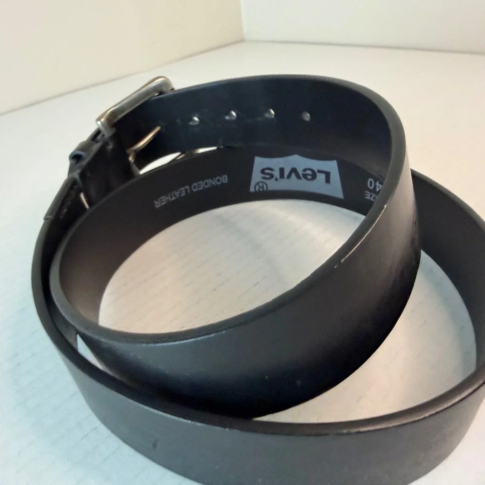 Levi's Black Leather Western Urban Cowboy Belt Men's 40